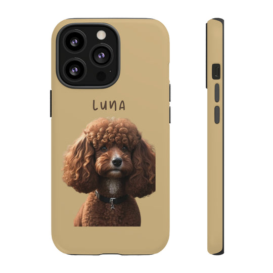 Custom Poodle Pet Phone Case with Photo and Name - Dog Lover's Choice - Creative Canvas Corner