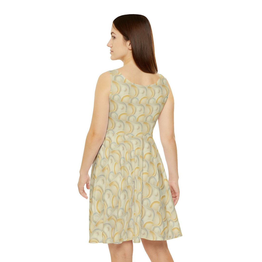 Minimalist Pale Yellow Skater Dress for a Subtle Look