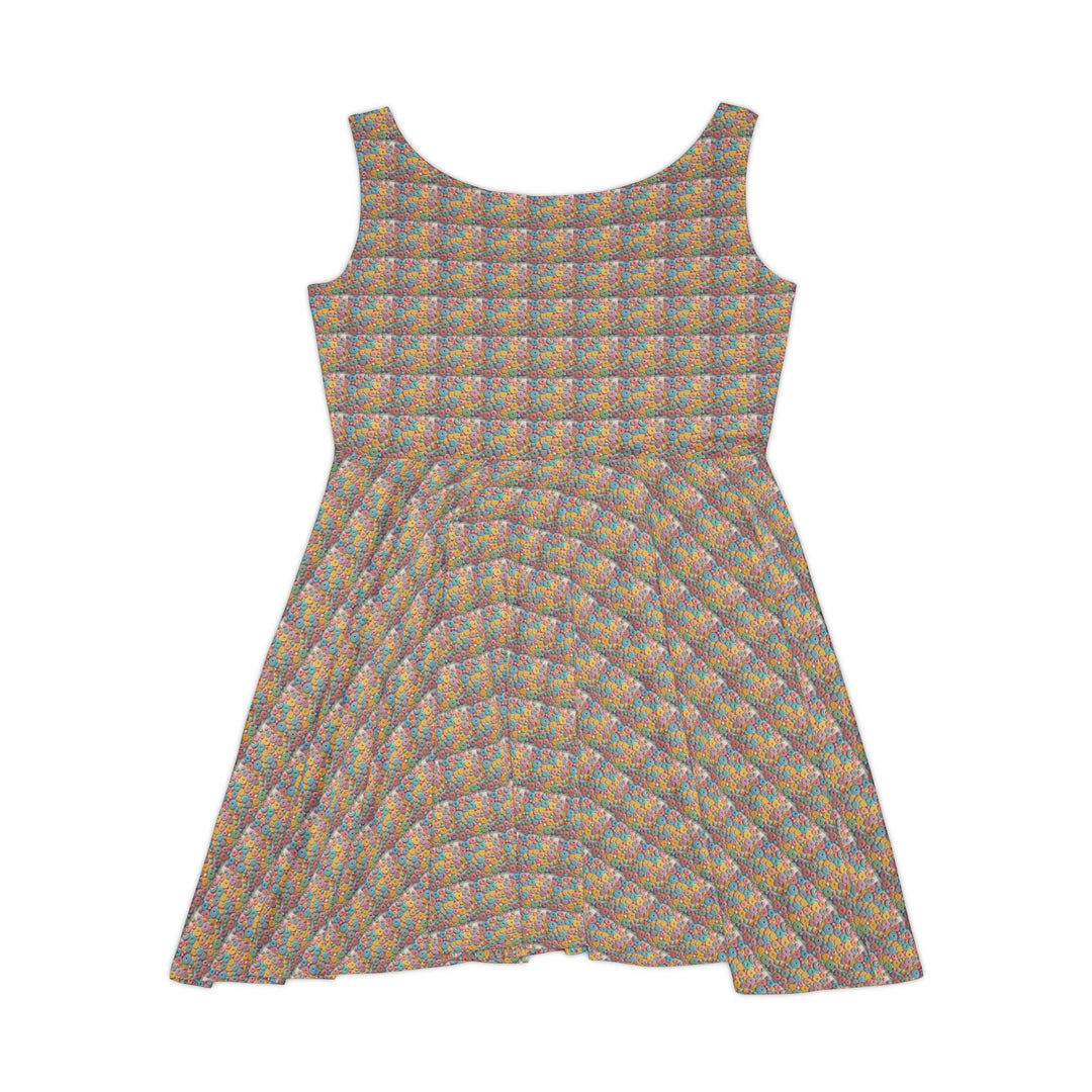 Candy Swirl Vibe Women Skater Dress - Creative Canvas Corner