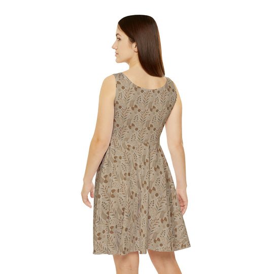 Minimalist Taupe Skater Dress for a Timeless Look