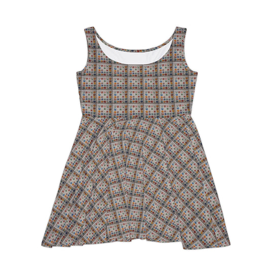 Botanical Mosaic Dream Women Skater Dress - Creative Canvas Corner