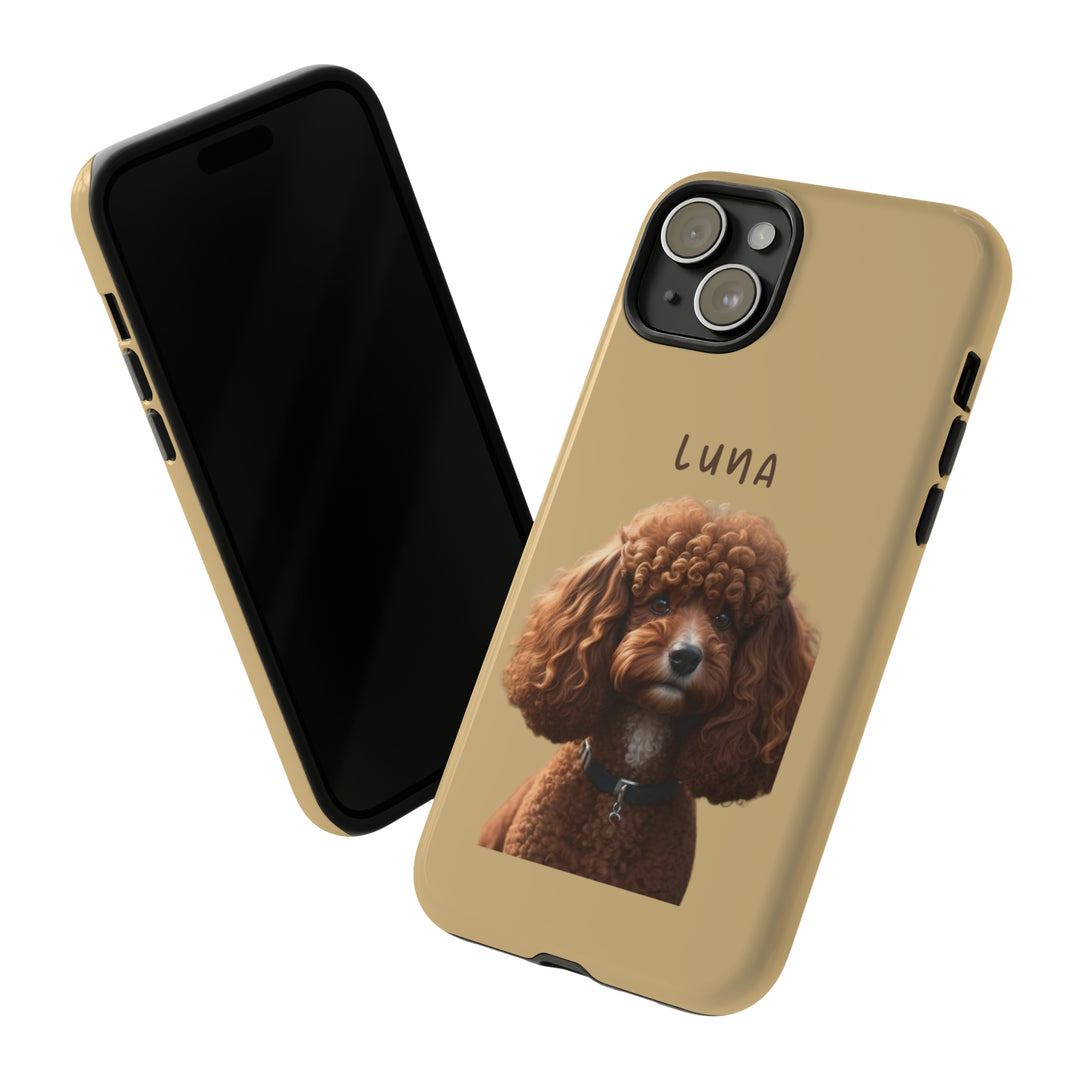 Custom Poodle Pet Phone Case with Photo and Name - Dog Lover's Choice - Creative Canvas Corner