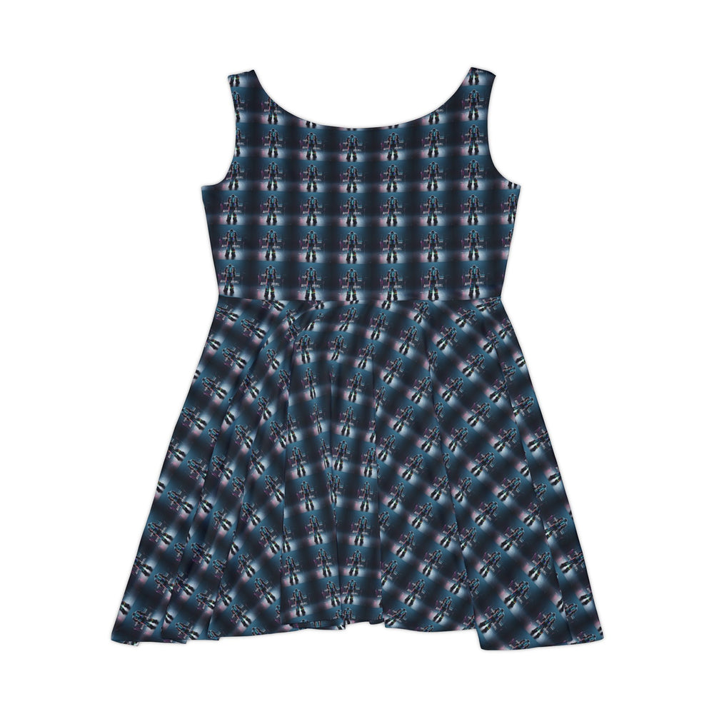 Barcode Drift Vibe Women Skater Dress - Creative Canvas Corner