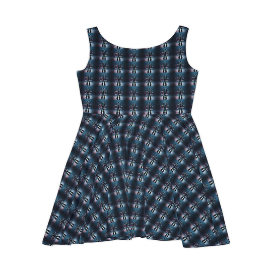 Barcode Drift Vibe Women Skater Dress - Creative Canvas Corner