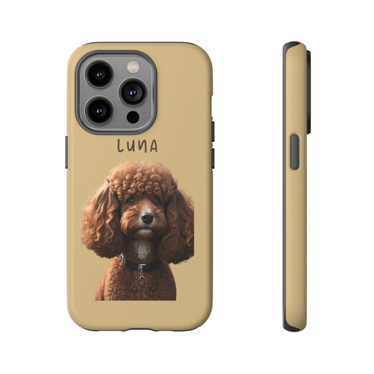 Custom Poodle Pet Phone Case with Photo and Name - Dog Lover's Choice - Creative Canvas Corner