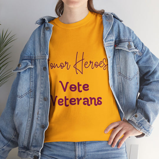 🗳️ Vote for Veterans: Honoring Our Heroes T-Shirt 🎖️ - Creative Canvas Corner