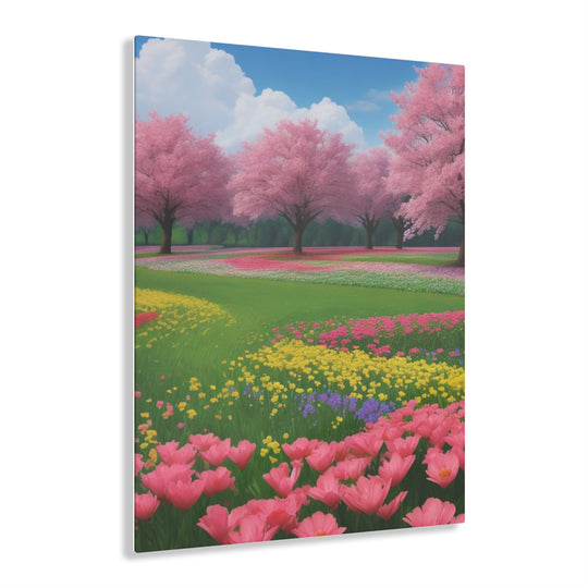 🍃 Pink Blossoms Amidst Greenery: Forest Magic 🌳 - Creative Canvas Corner