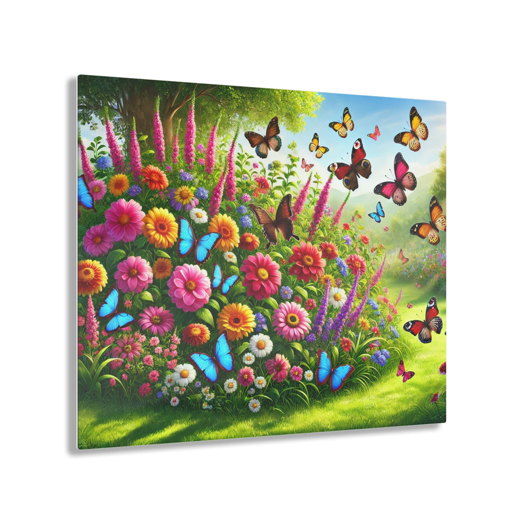 Butterfly Garden Acrylic Painting - Nature's Beauty