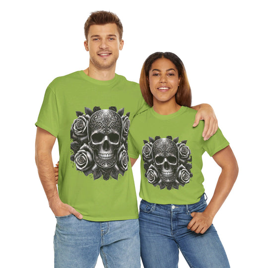 Skull and Roses Halloween T-Shirt