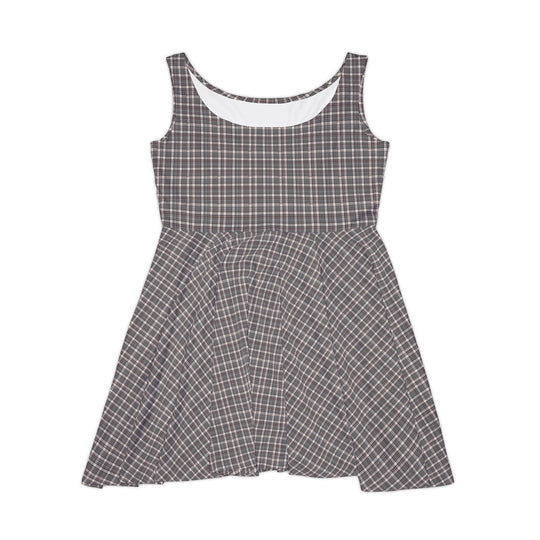 Vintage Plaid Skater Dress - Academic Chic
