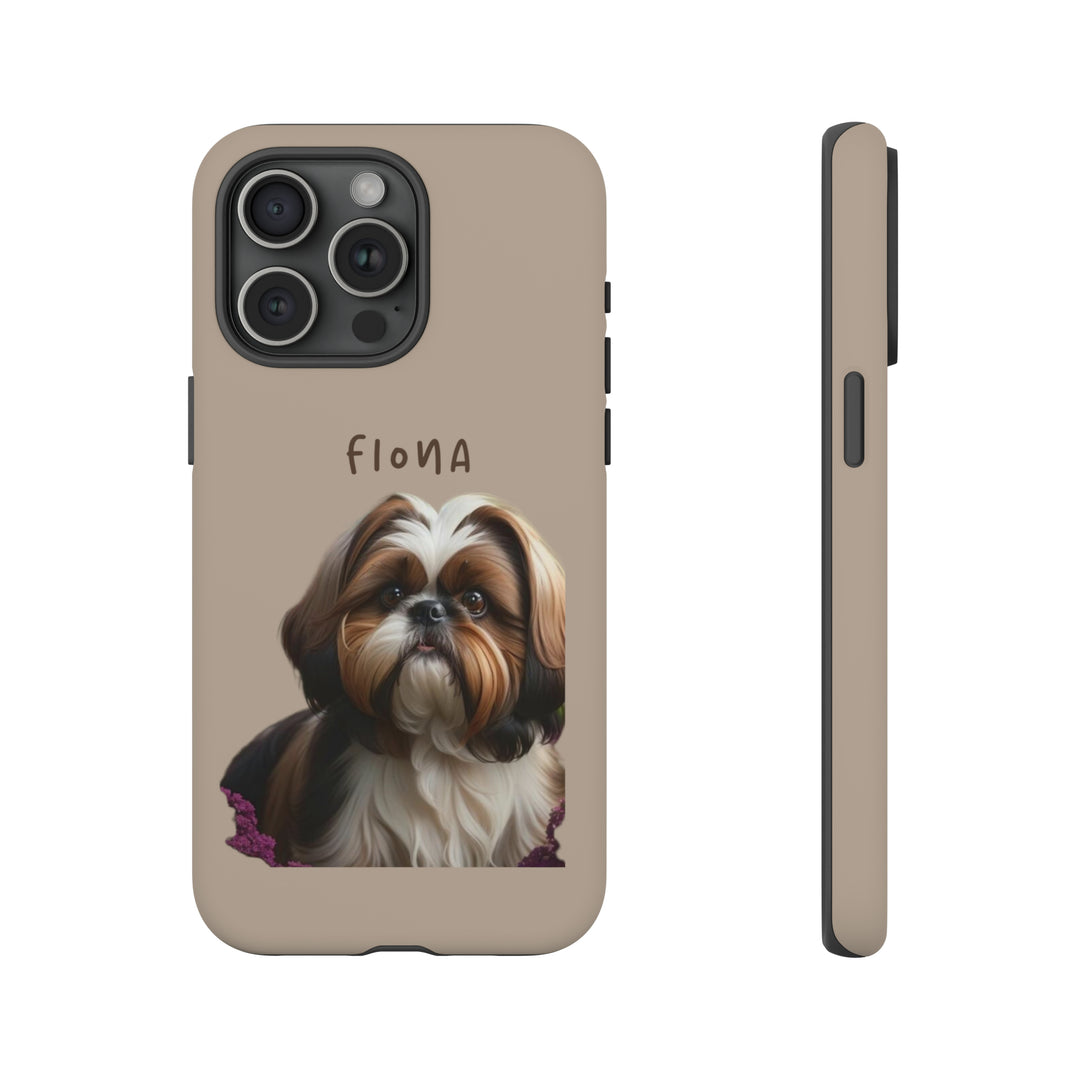 Custom Shih Tzu Pet Phone Case with Photo and Name - Dog Lover's Gift - Creative Canvas Corner