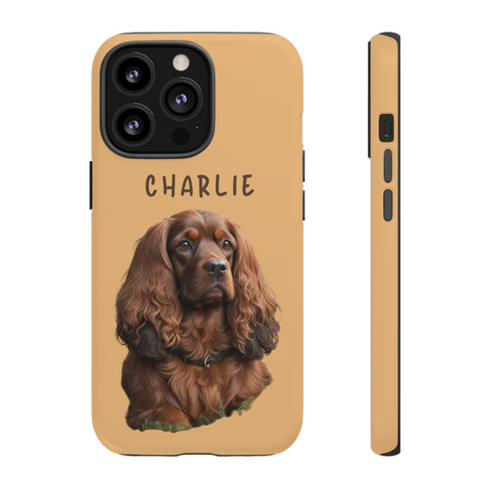 Custom Cocker Spaniel Pet Phone Case with Photo and Name - Dog Lover's Choice - Creative Canvas Corner