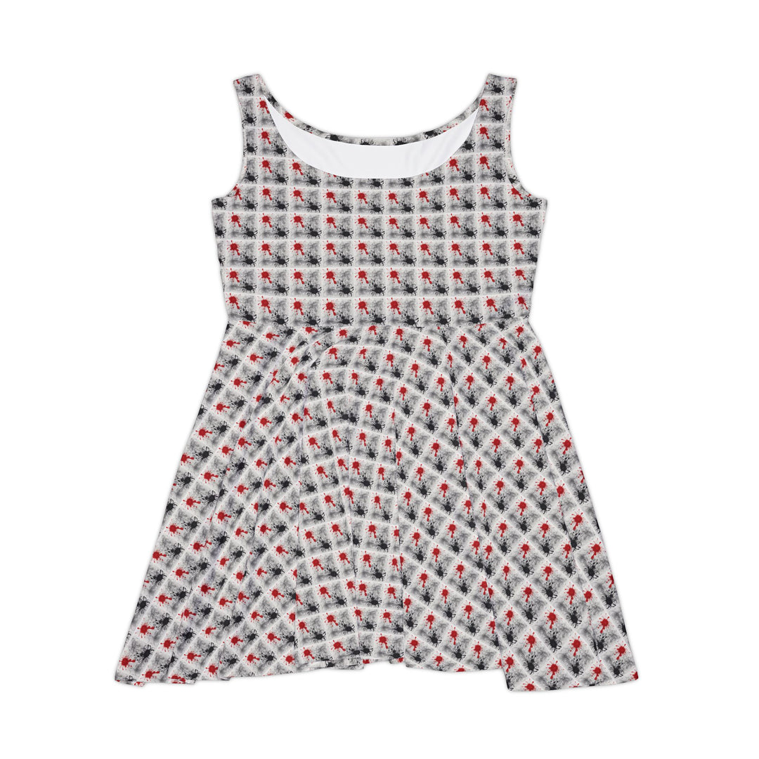 Crypto Grid Vibe Women Skater Dress - Creative Canvas Corner