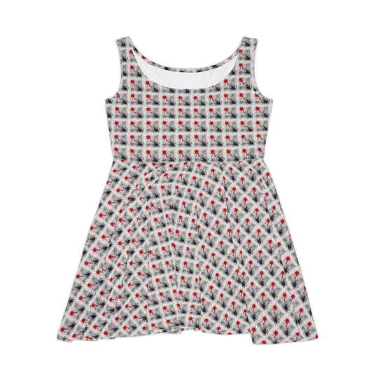 Crypto Grid Vibe Women Skater Dress - Creative Canvas Corner