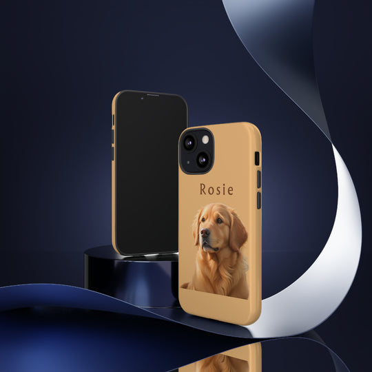 Golden Retriever Phone Case Using Pet Photo + Name Dog Phone Case iPhone Case - Creative Canvas Corner