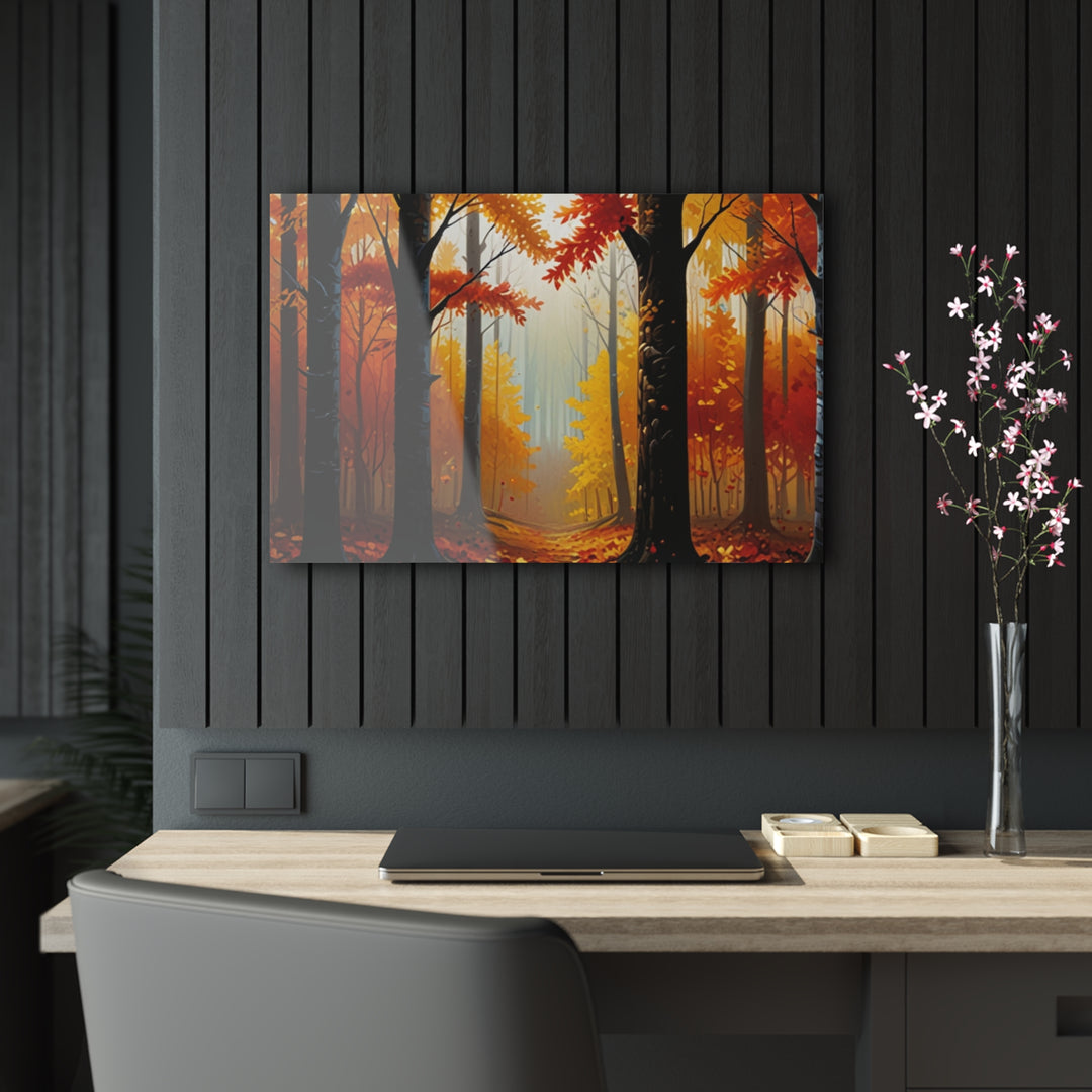 🍂 Vibrant Autumn Forest: A Symphony of Red, Orange, and Yellow Leaves 🍁 - Creative Canvas Corner