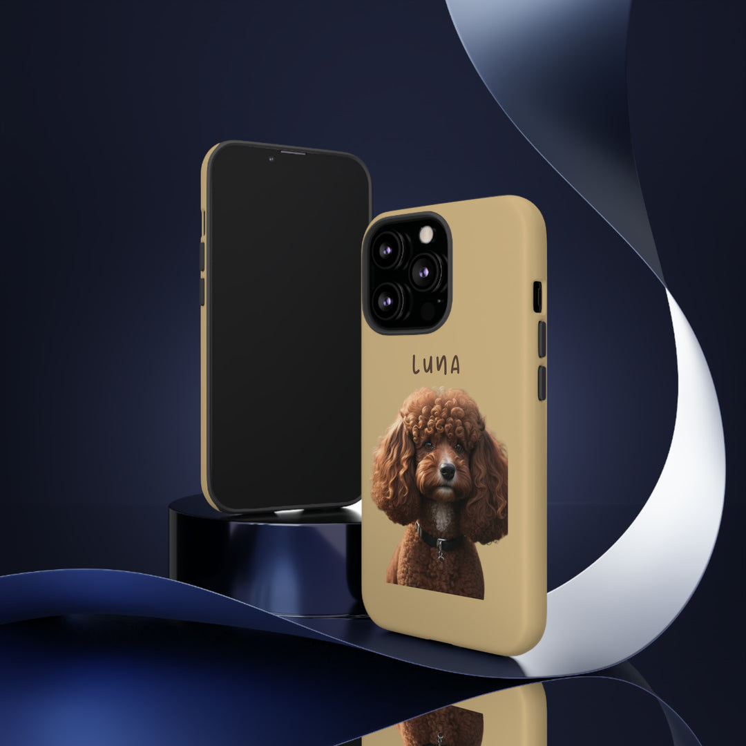 Custom Poodle Pet Phone Case with Photo and Name - Dog Lover's Choice - Creative Canvas Corner