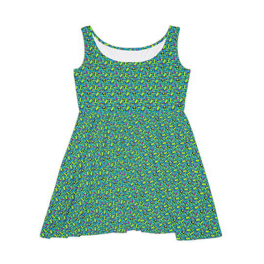 Retro Vibe Women Skater Dress