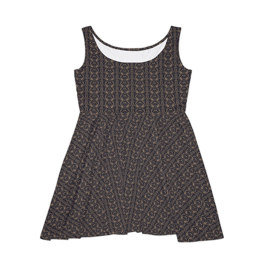 Button-Front Skater Dress - Classic Vintage Style - Creative Canvas Corner