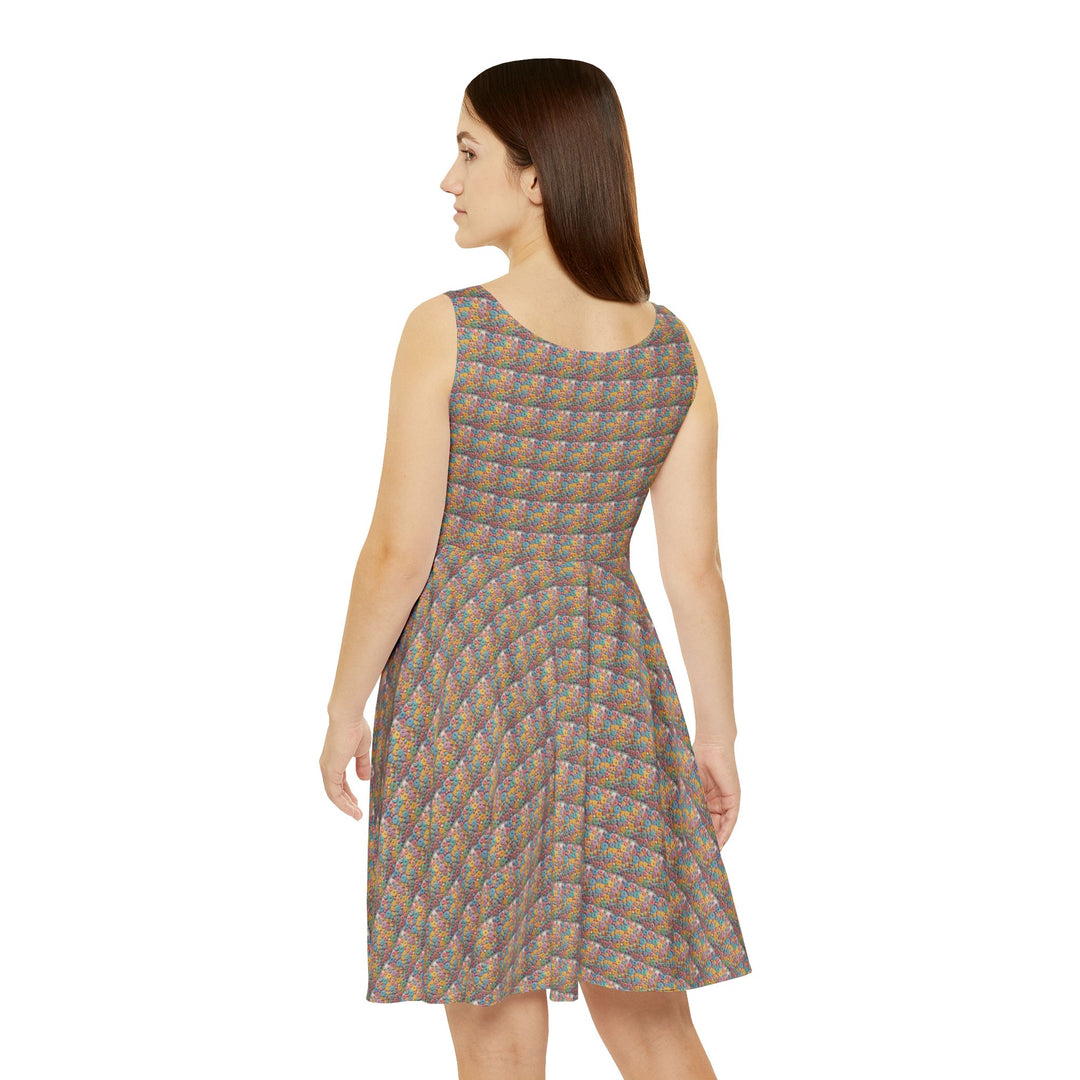 Candy Swirl Vibe Women Skater Dress - Creative Canvas Corner