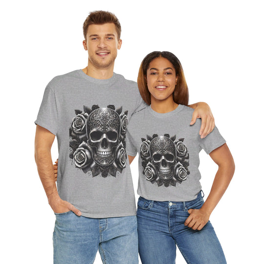 Skull and Roses Halloween T-Shirt