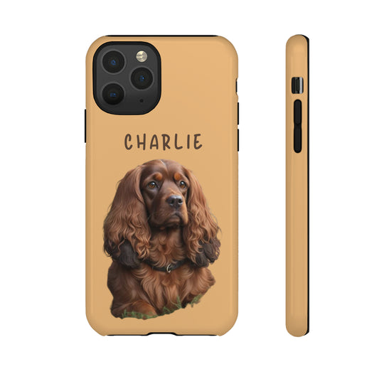 Custom Cocker Spaniel Pet Phone Case with Photo and Name - Dog Lover's Choice - Creative Canvas Corner