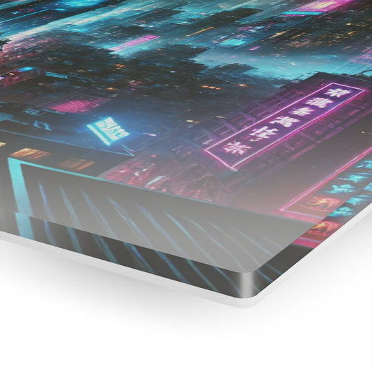 Cyberpunk Futurism Cityscape Acrylic Print