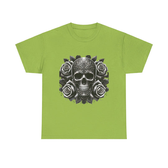 Skull and Roses Halloween T-Shirt