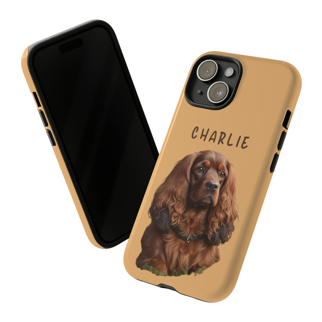 Custom Cocker Spaniel Pet Phone Case with Photo and Name - Dog Lover's Choice - Creative Canvas Corner