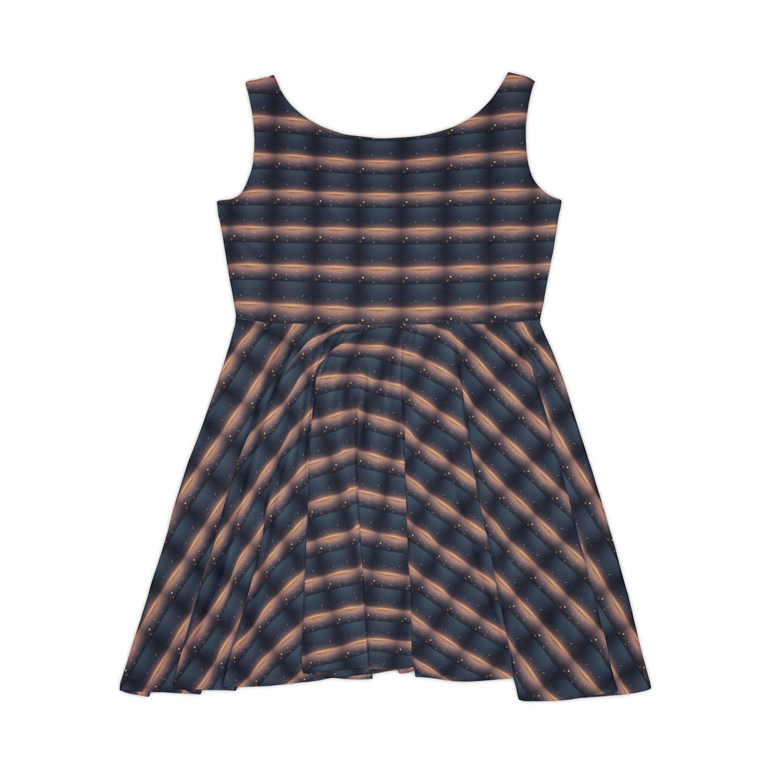 Monochrome Bloom Vibe Women Skater Dress