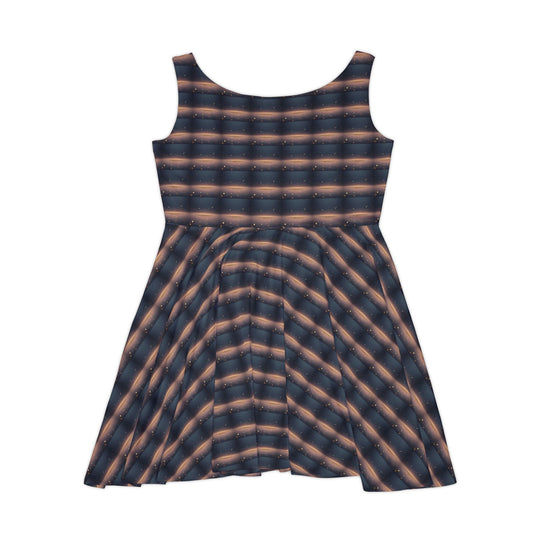 Monochrome Bloom Vibe Women Skater Dress