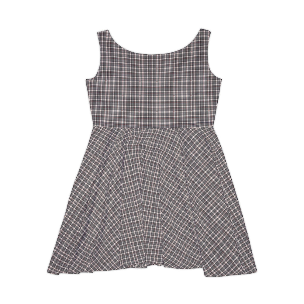 Vintage Plaid Skater Dress - Academic Chic