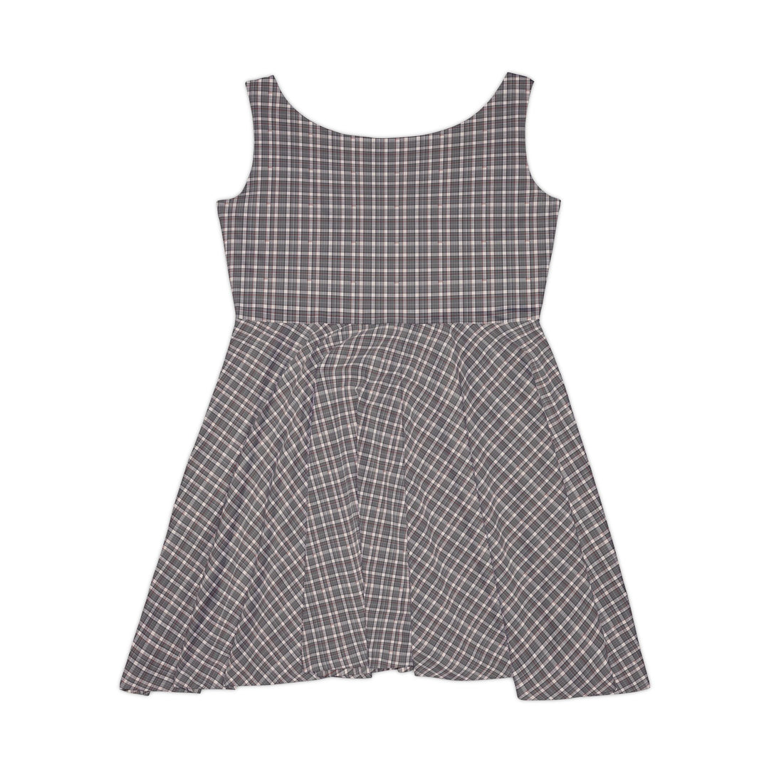Vintage Plaid Skater Dress - Academic Chic