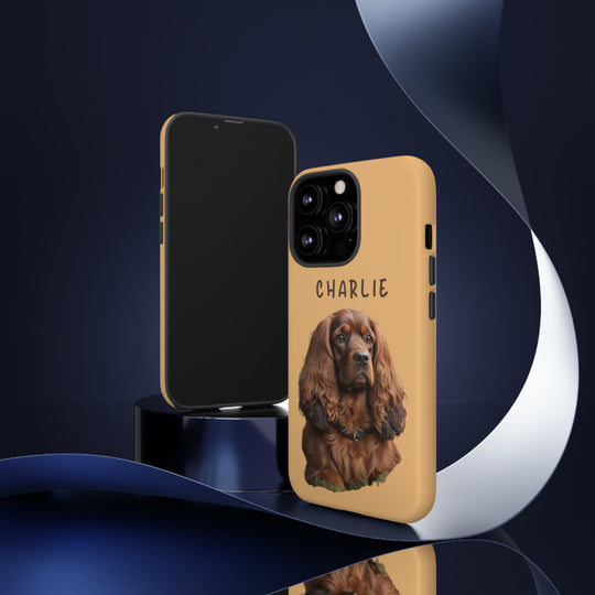 Custom Cocker Spaniel Pet Phone Case with Photo and Name - Dog Lover's Choice - Creative Canvas Corner