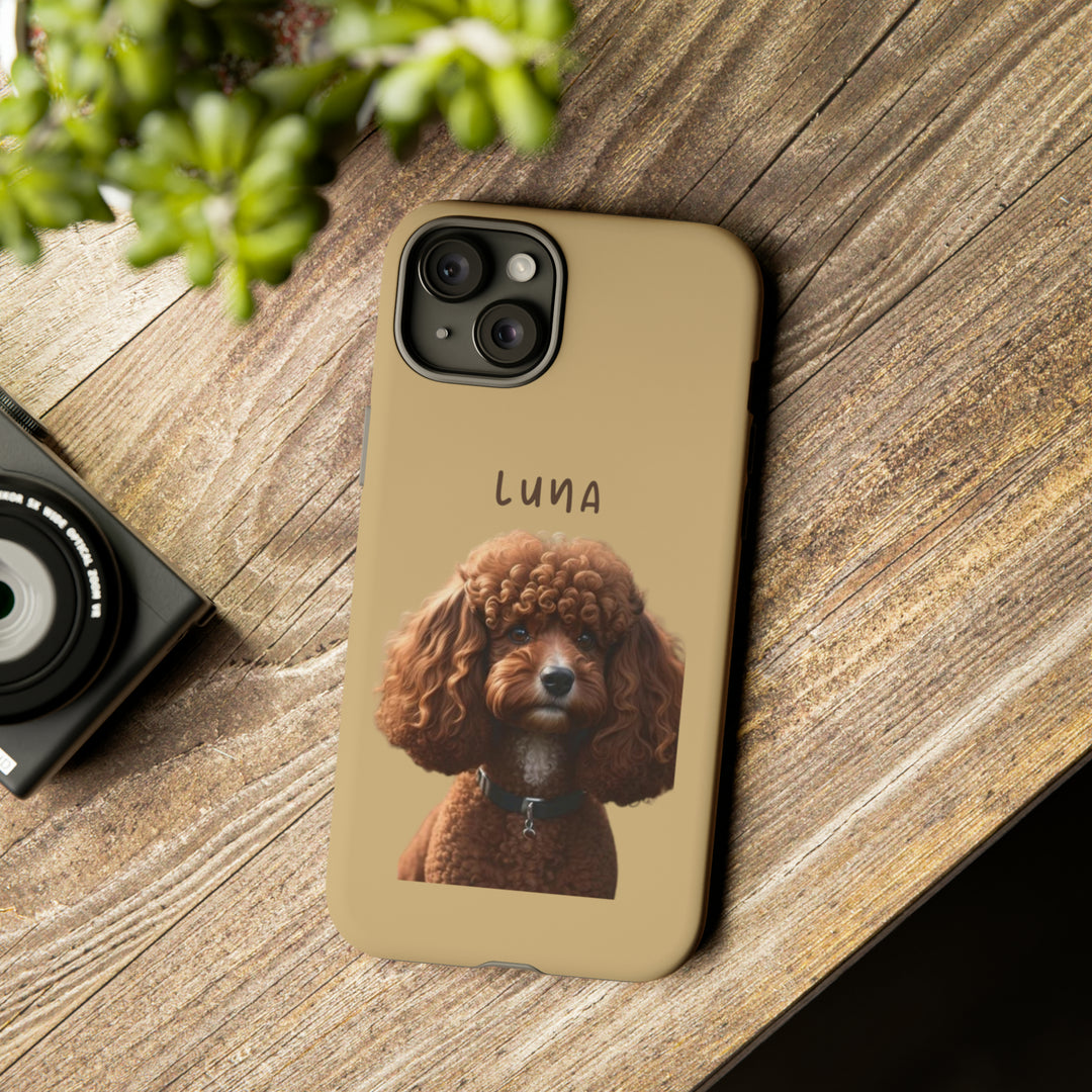 Custom Poodle Pet Phone Case with Photo and Name - Dog Lover's Choice - Creative Canvas Corner