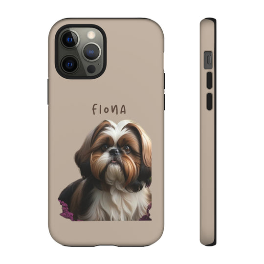 Custom Shih Tzu Pet Phone Case with Photo and Name - Dog Lover's Gift - Creative Canvas Corner