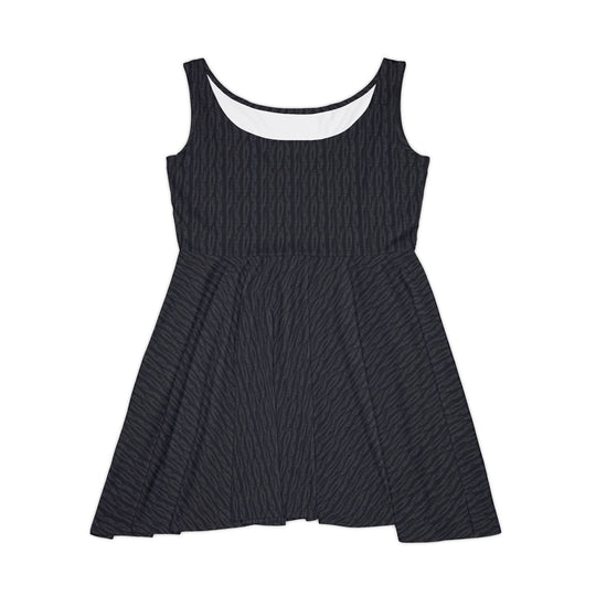 Edgy Goth Skater Dress - 90s Grunge Revival - Creative Canvas Corner