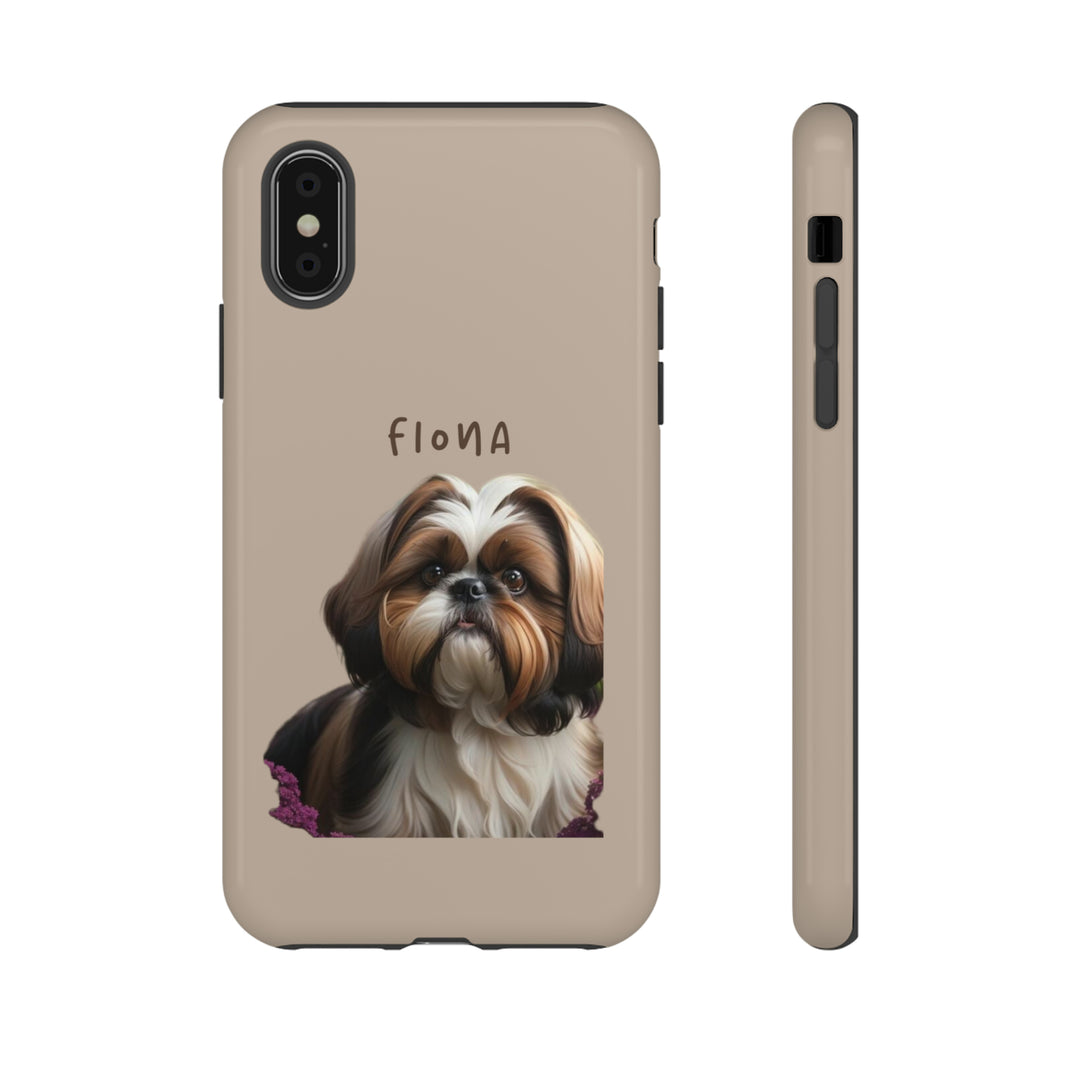 Custom Shih Tzu Pet Phone Case with Photo and Name - Dog Lover's Gift - Creative Canvas Corner