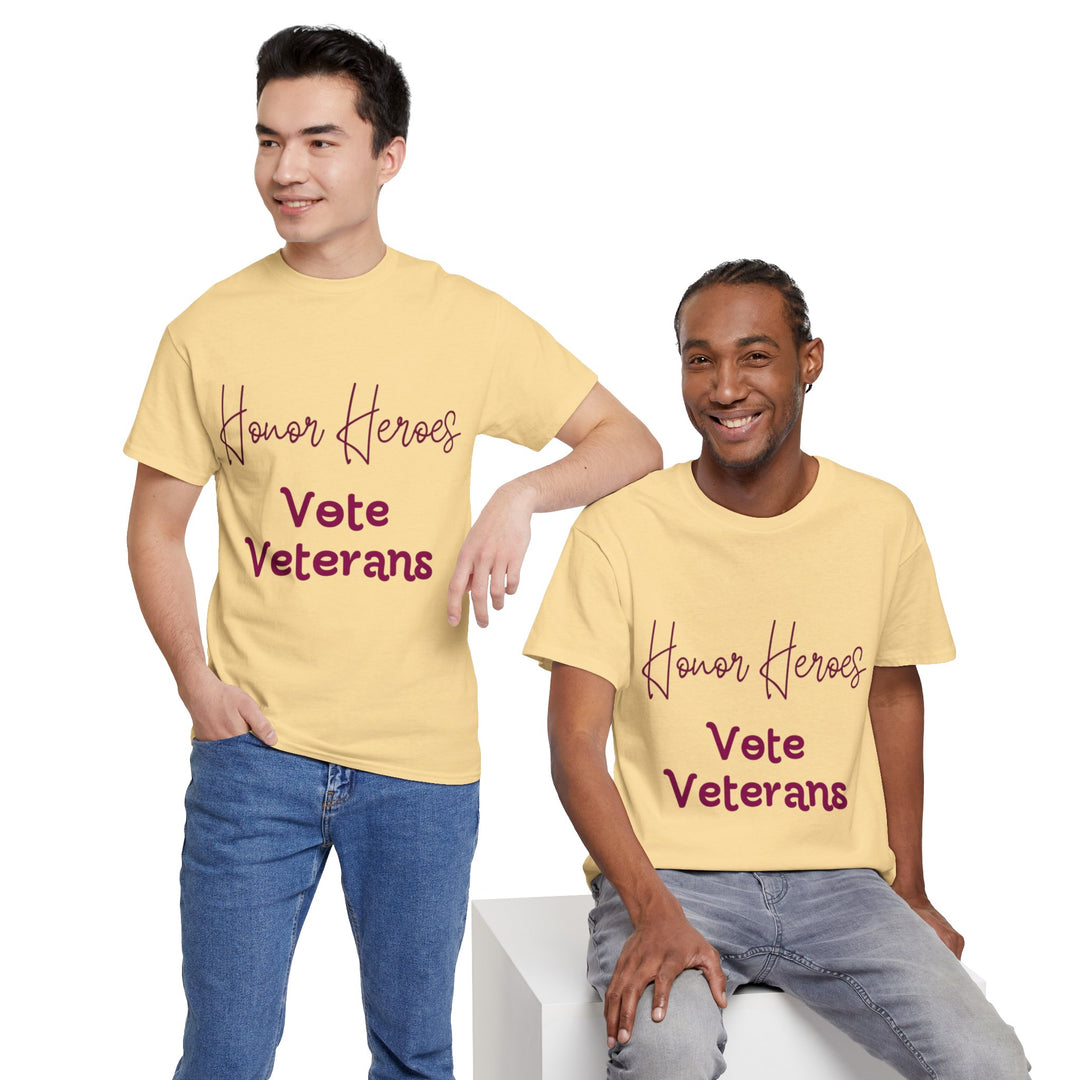 🗳️ Vote for Veterans: Honoring Our Heroes T-Shirt 🎖️ - Creative Canvas Corner