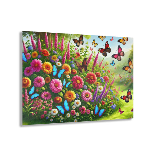 Butterfly Garden Acrylic Painting - Nature's Beauty