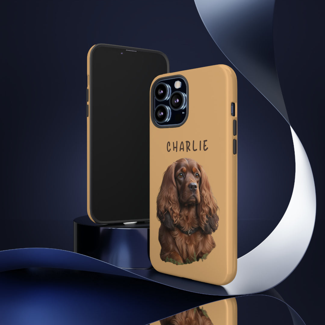 Custom Cocker Spaniel Pet Phone Case with Photo and Name - Dog Lover's Choice - Creative Canvas Corner