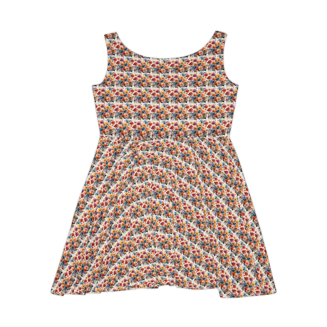 Painted in Petals Women Skater Dress