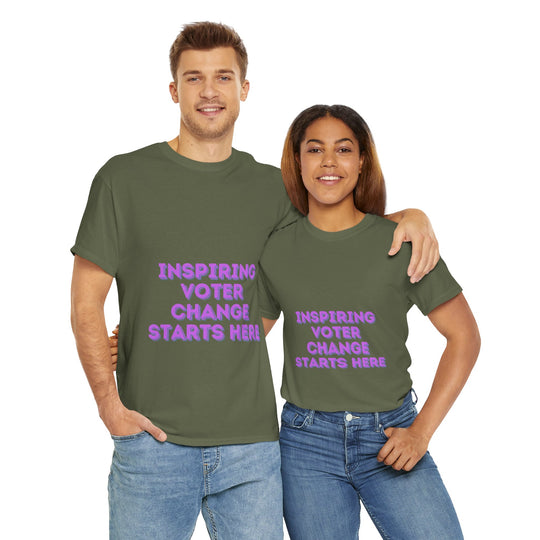 Inspiring Voter T-Shirt - Change Starts Here