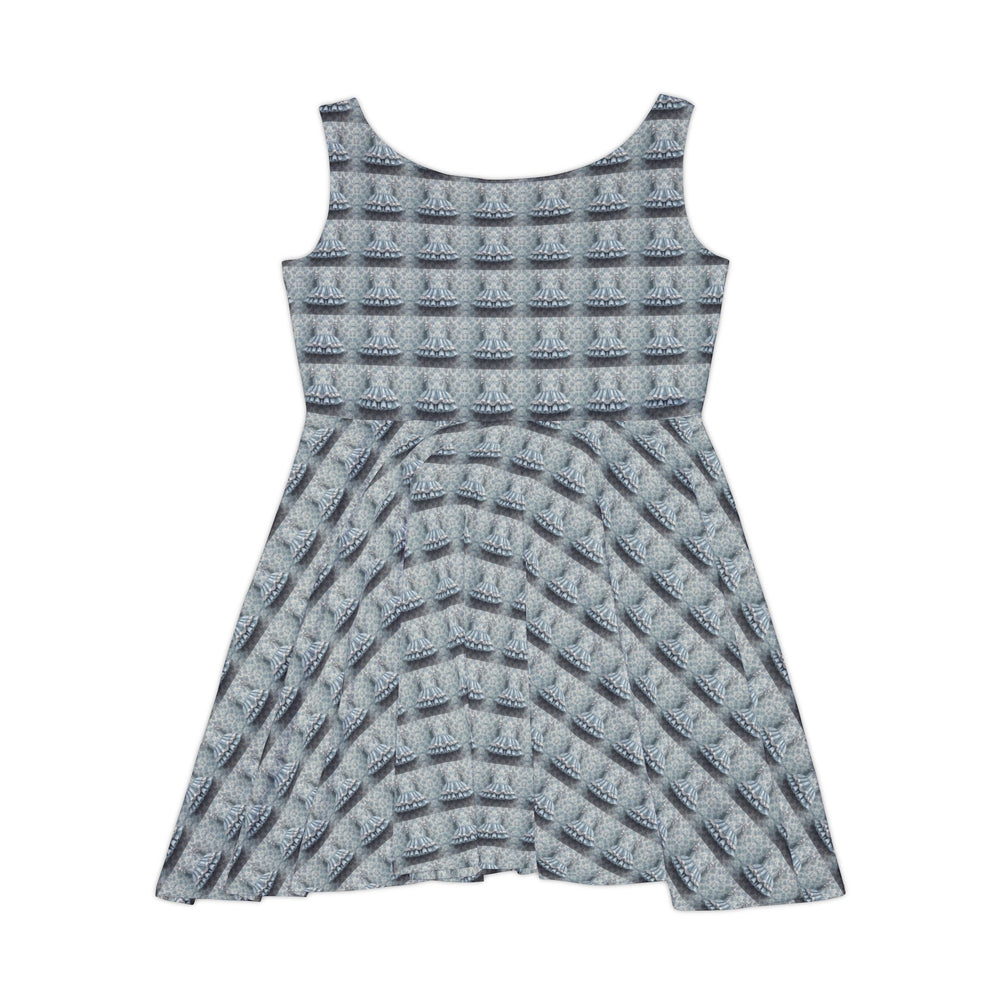 Ruffle Hem Skater Dress - Playful Vintage Charm