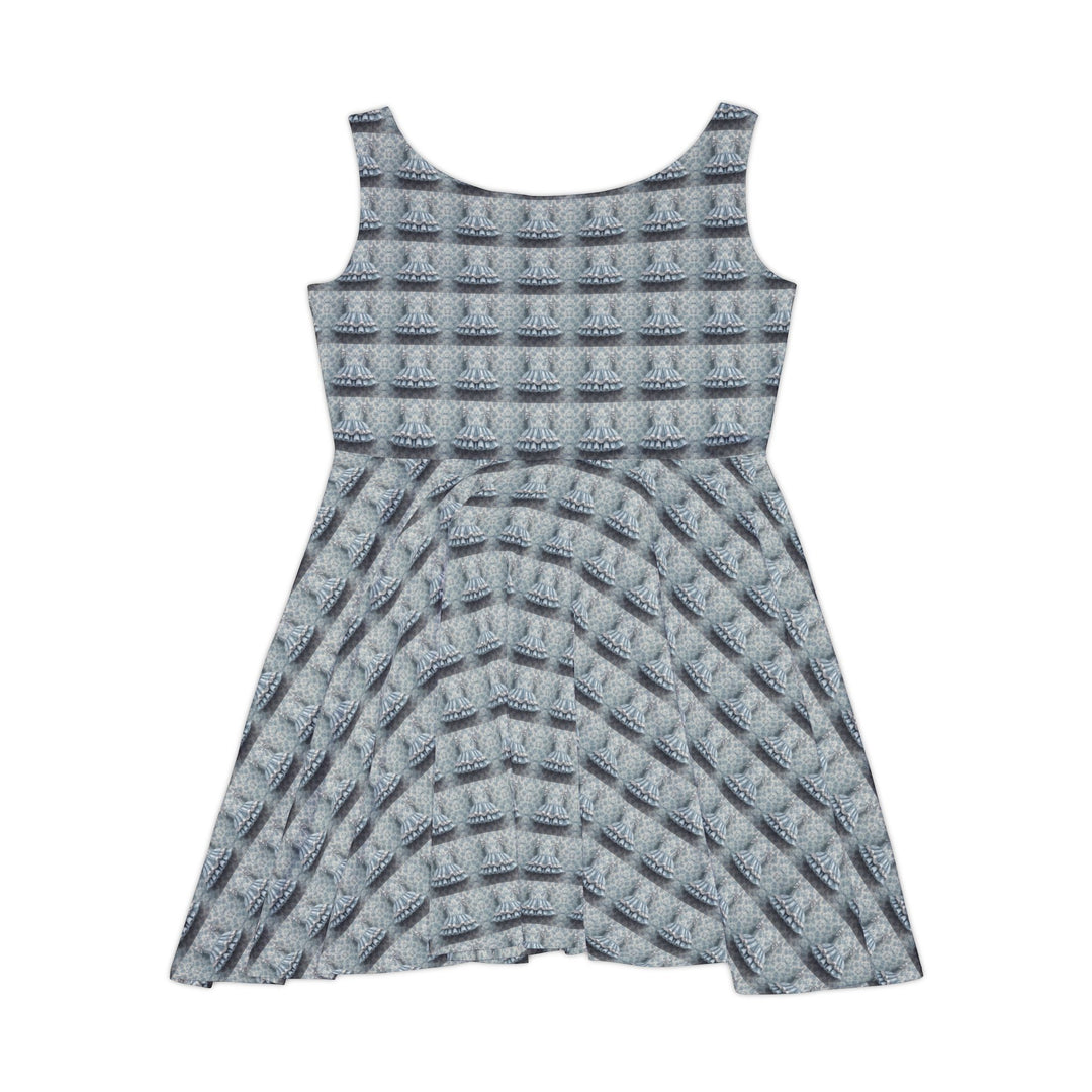 Ruffle Hem Skater Dress - Playful Vintage Charm
