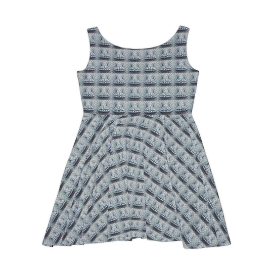 Ruffle Hem Skater Dress - Playful Vintage Charm