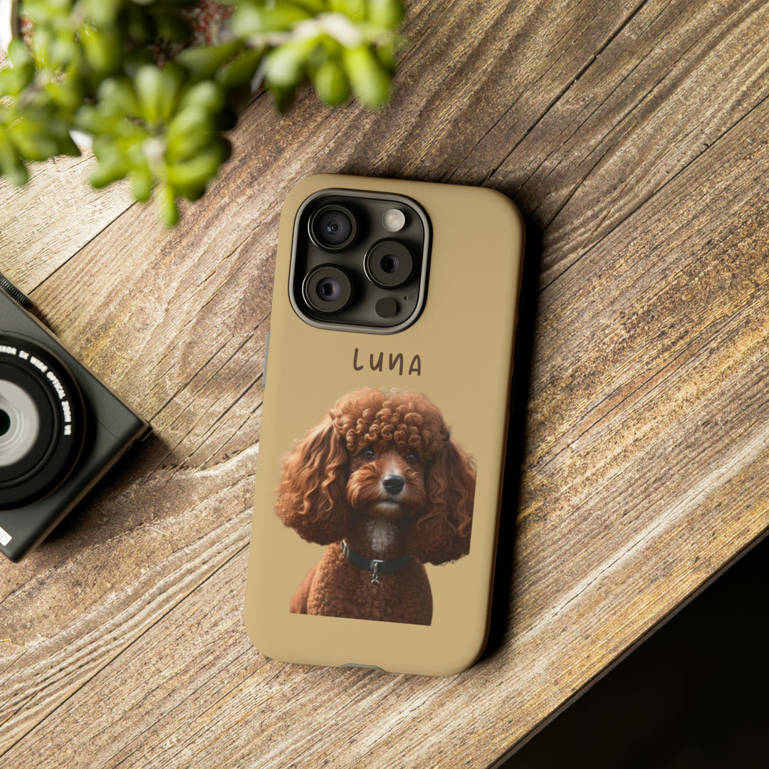 Custom Poodle Pet Phone Case with Photo and Name - Dog Lover's Choice - Creative Canvas Corner