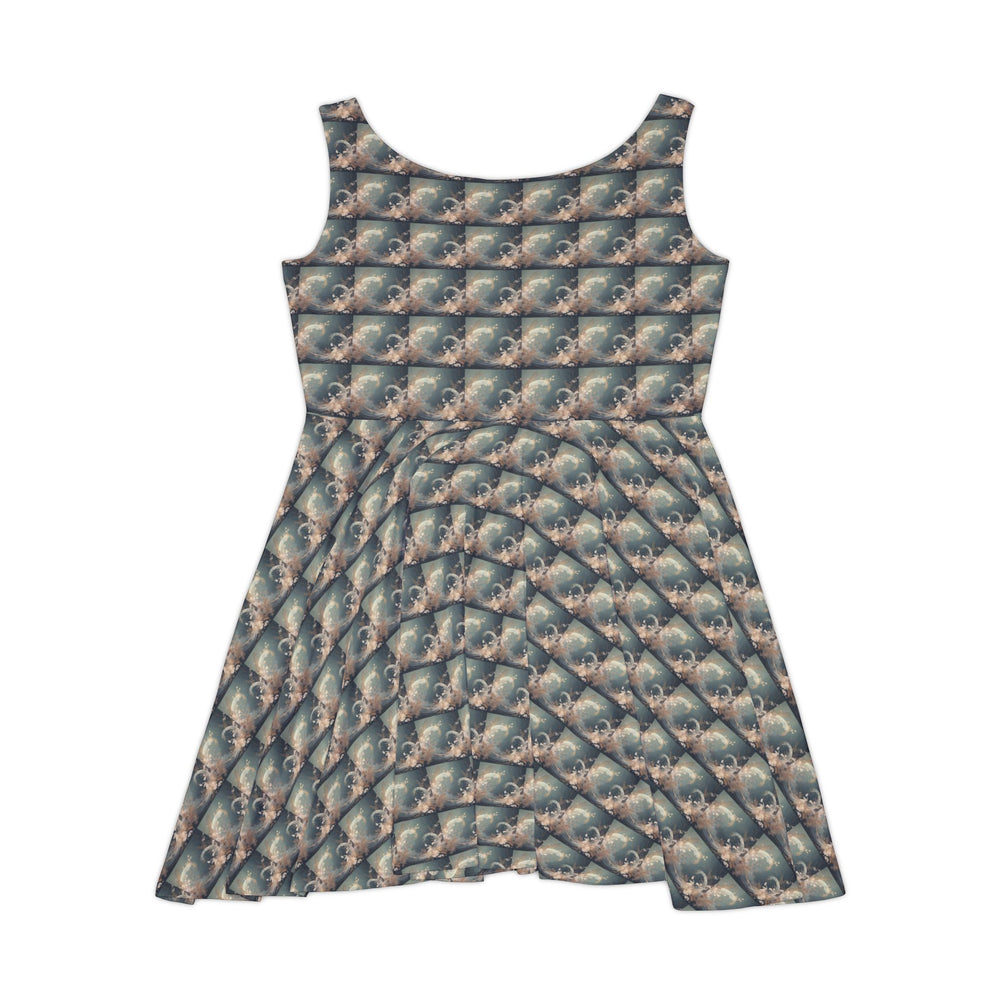 Feathered Florals Women Skater Dress