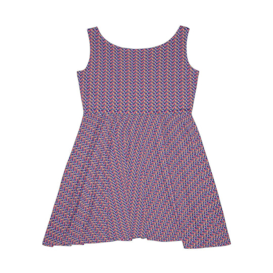Psychedelic Swirl Skater Dress - 60s Hippie Chic