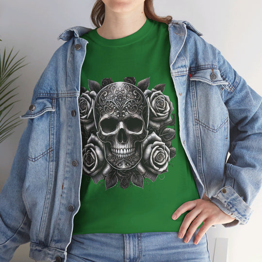 Skull and Roses Halloween T-Shirt